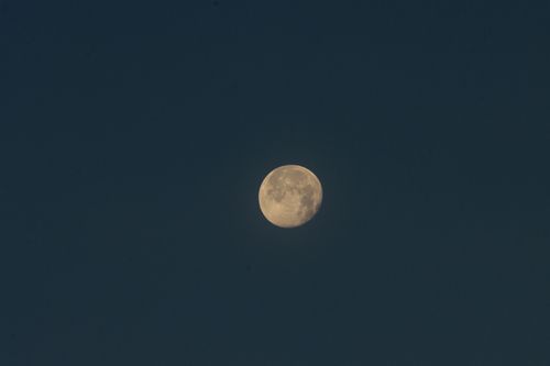 Free Capture of a full moon shining brightly against a dark, clear night sky in Jönköping, Sweden. Stock Photo
