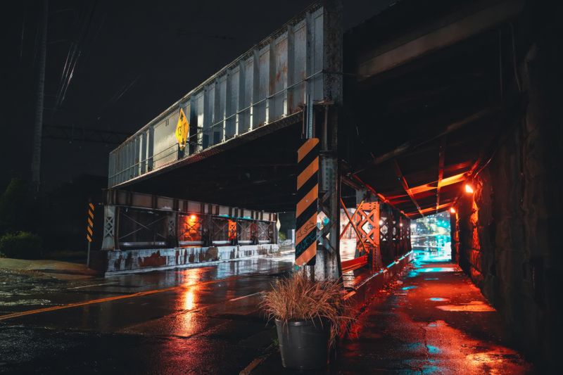 Rain-lit street at night — Cara Denison on Pexels