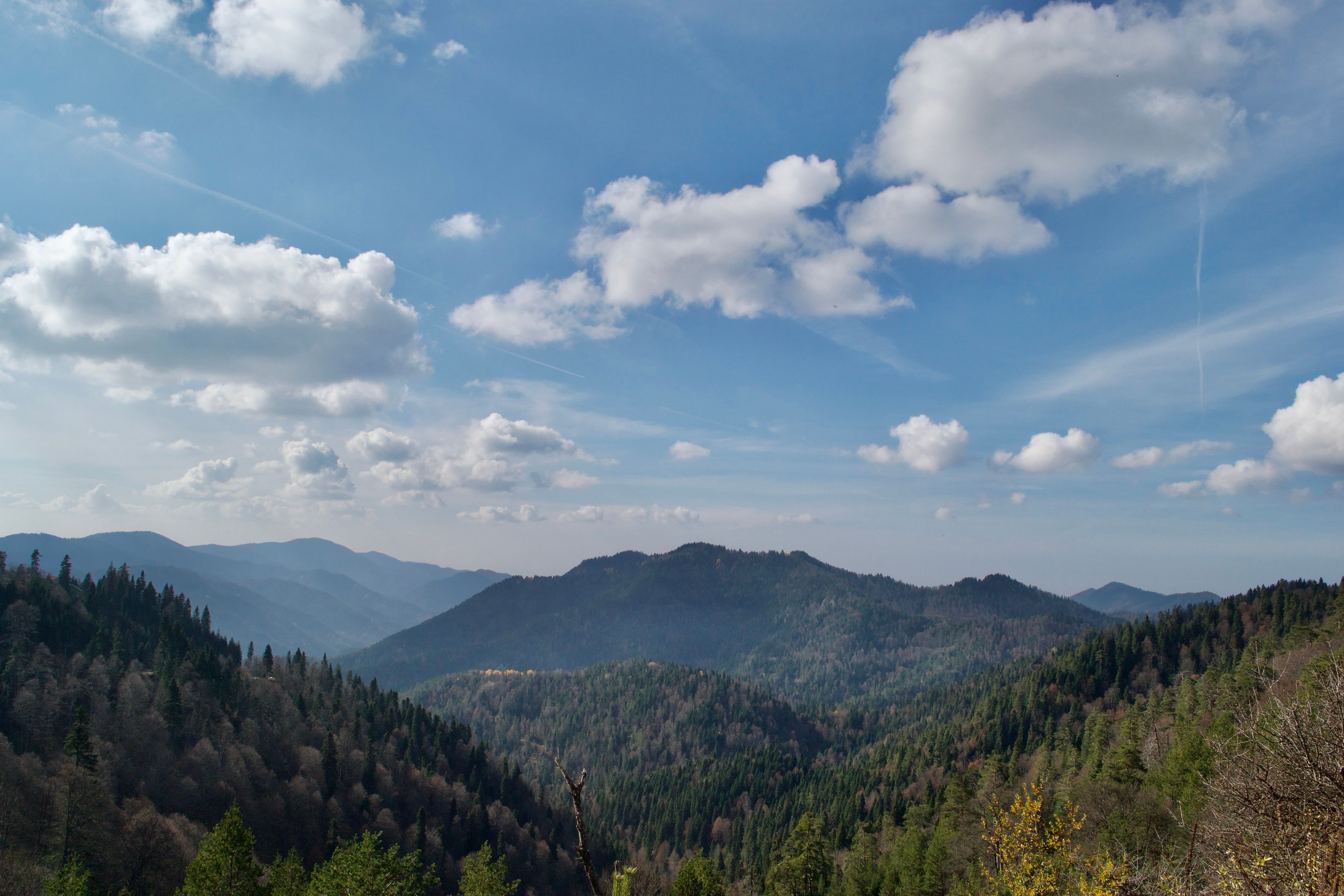 Breathtaking Mountain View with Blue Sky and Clouds · Free Stock Photo