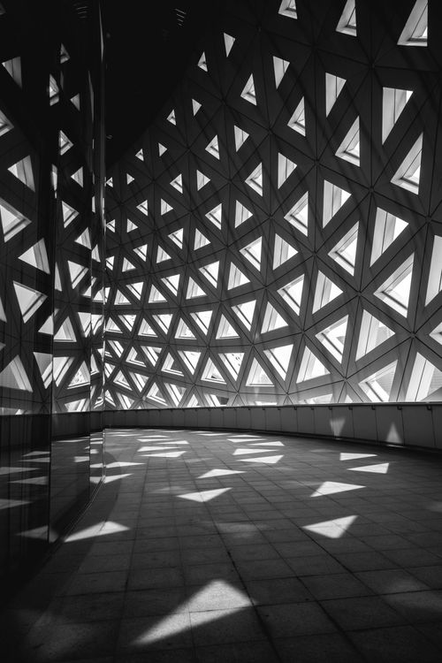 Interior Using Geometric Patterns Modern Architectural Interior with Geometric Patterns · Free Stock Photo