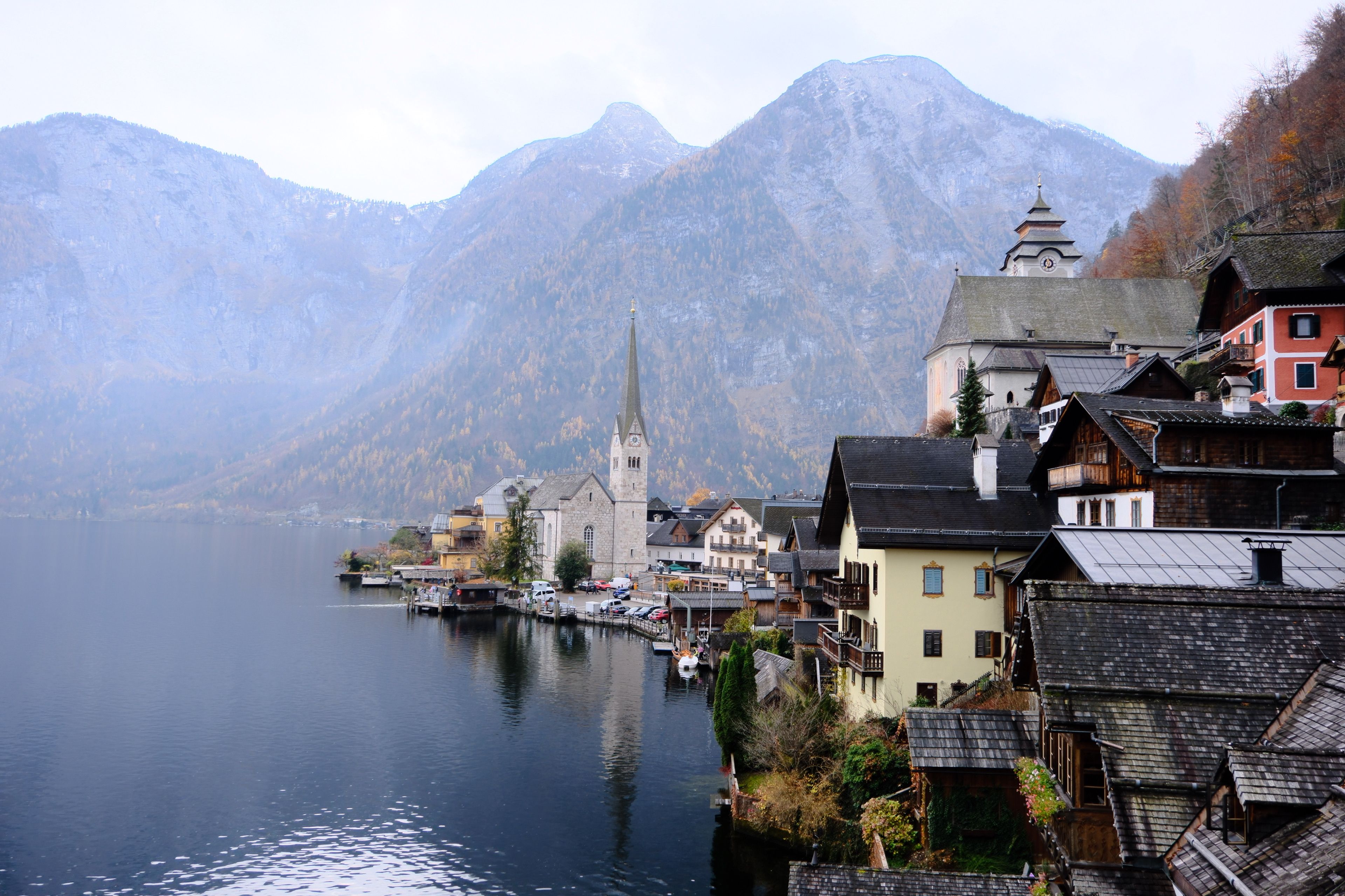 Scenic View of Hallstatt Village and Lake · Free Stock Photo