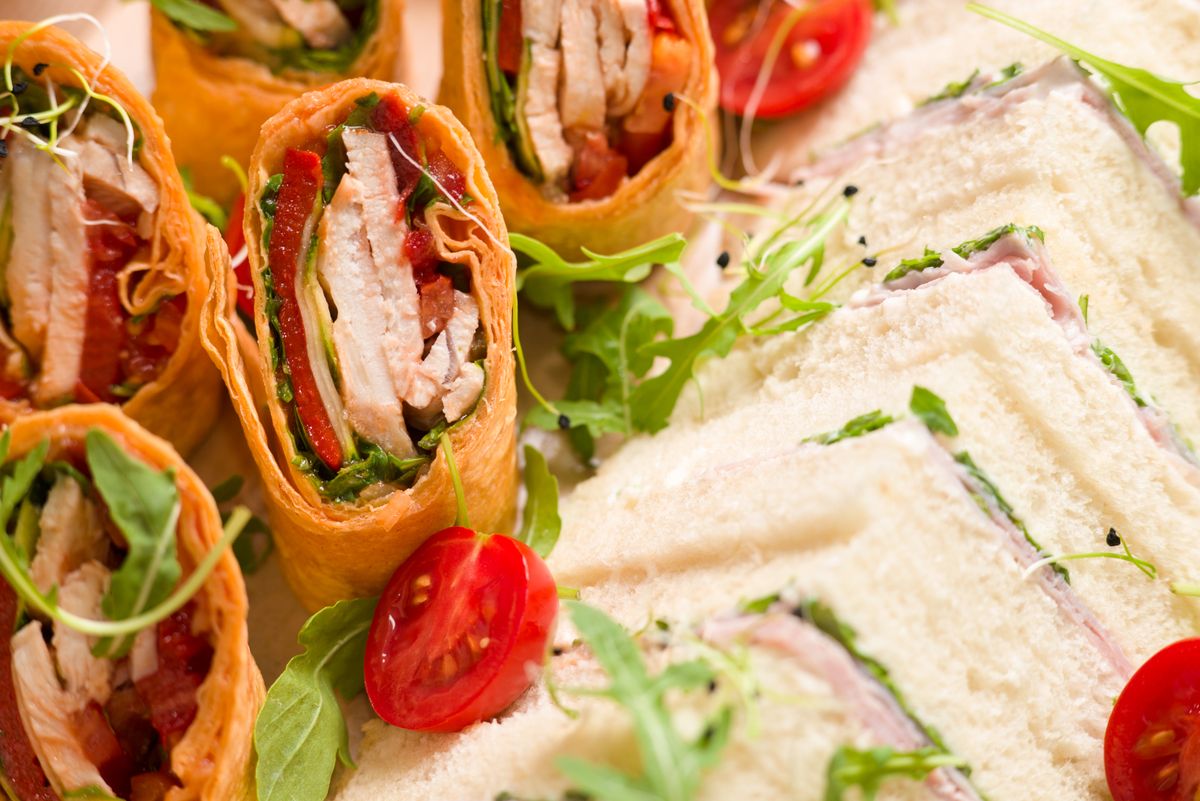 Fresh, quality ingredients prepared for catering