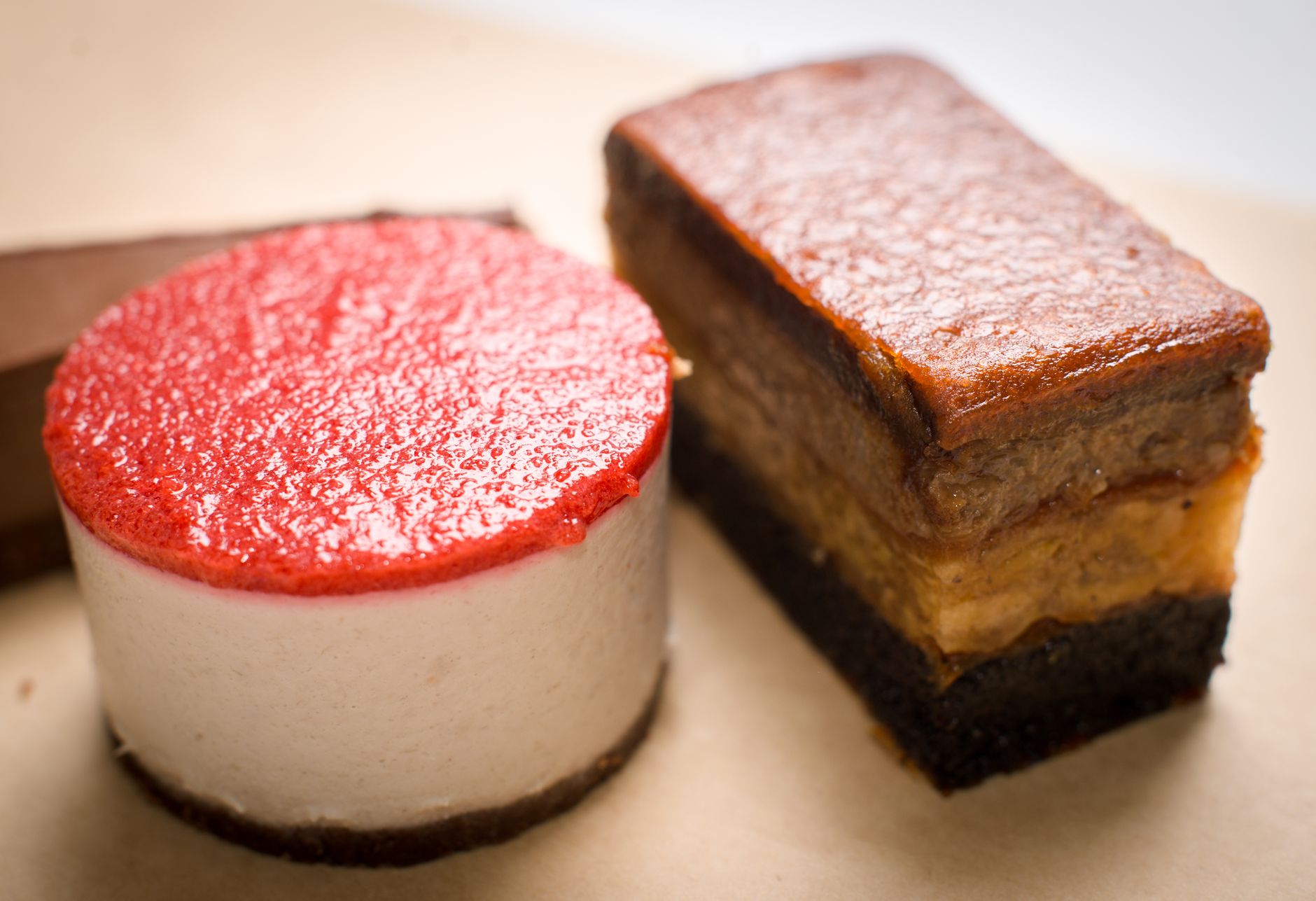 Homemade vegan cheesecake freshly served on a plate