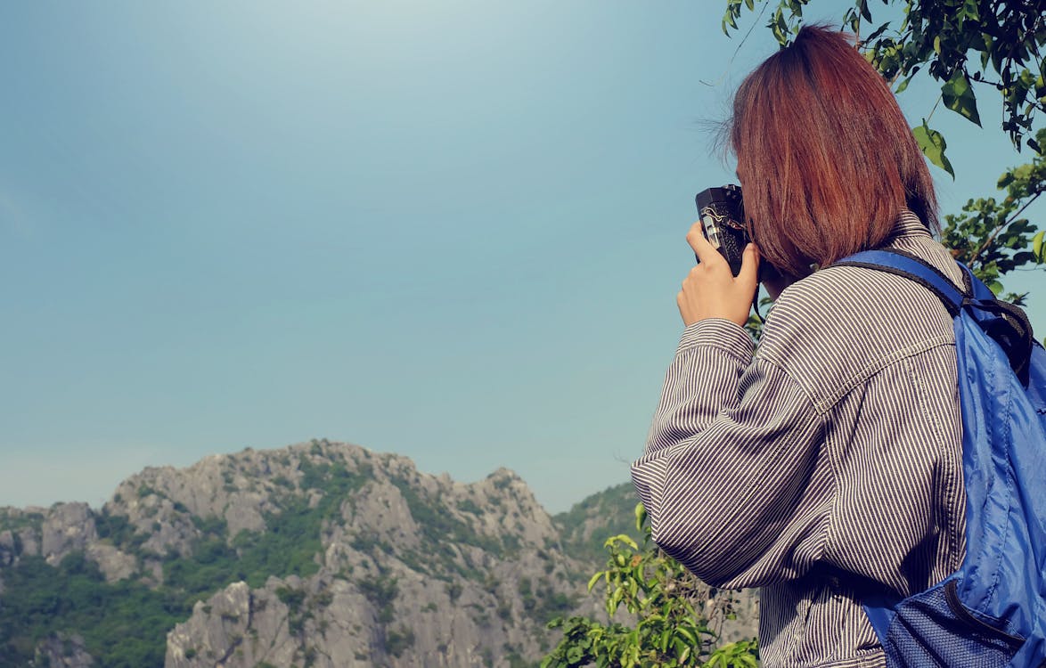 Woman Using Camera