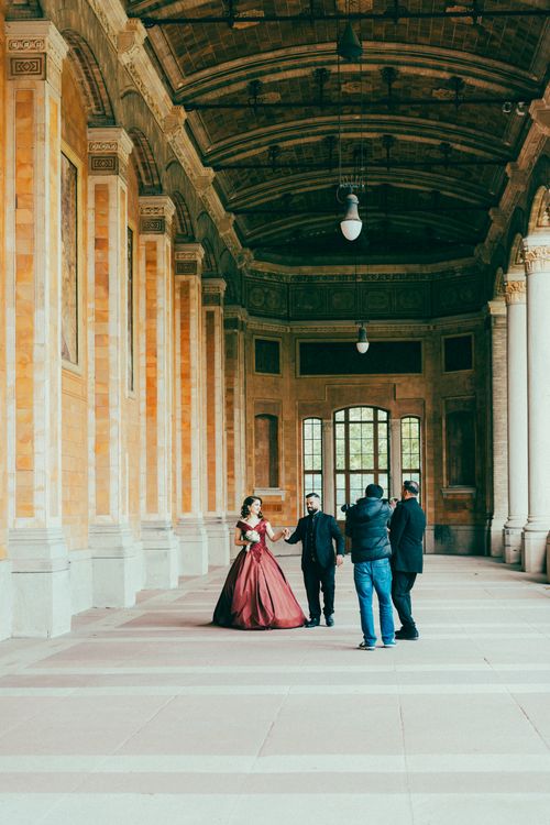 Free A stylish wedding photoshoot in a beautiful historic indoor location in Freiburg, Germany. Stock Photo