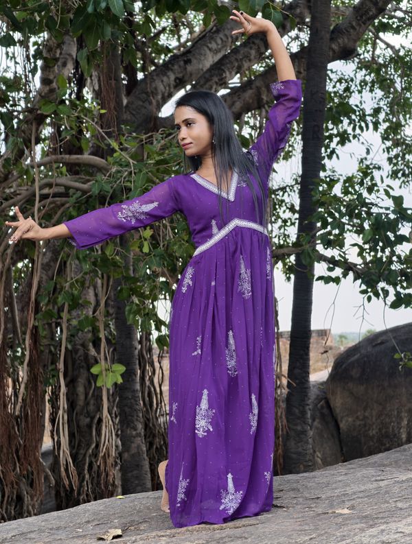 Mirror-work Anarkali