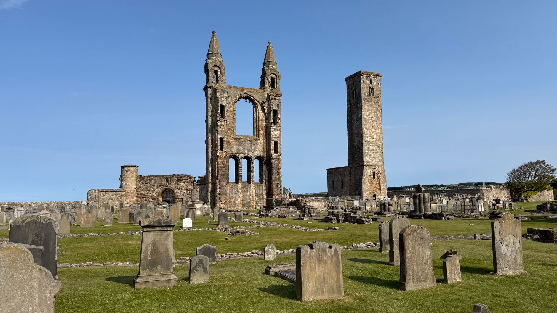 st andrews cathedral ruins scotland ancient stone north sea cliff walls