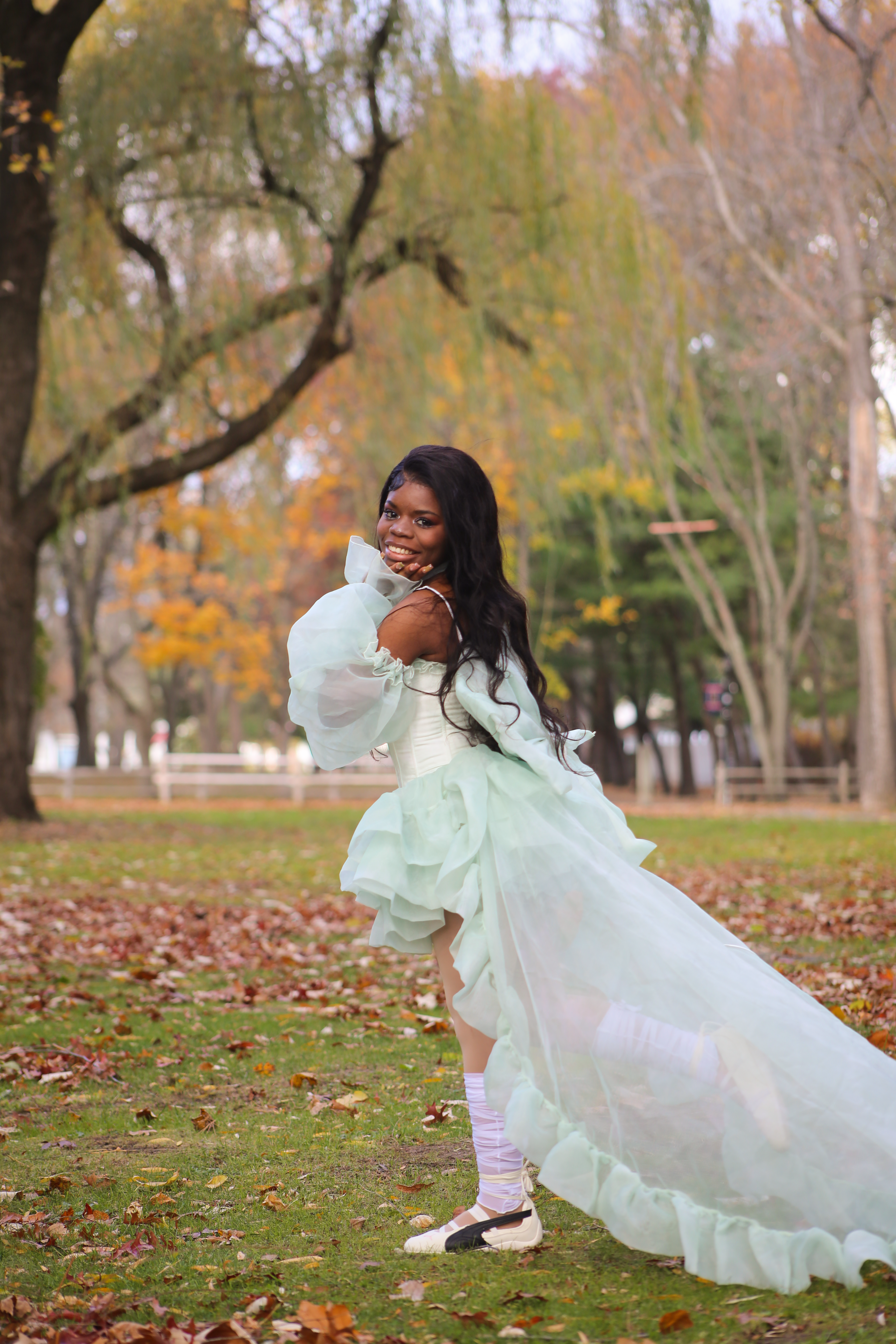 Elegant Portrait in Autumn Park Setting · Free Stock Photo