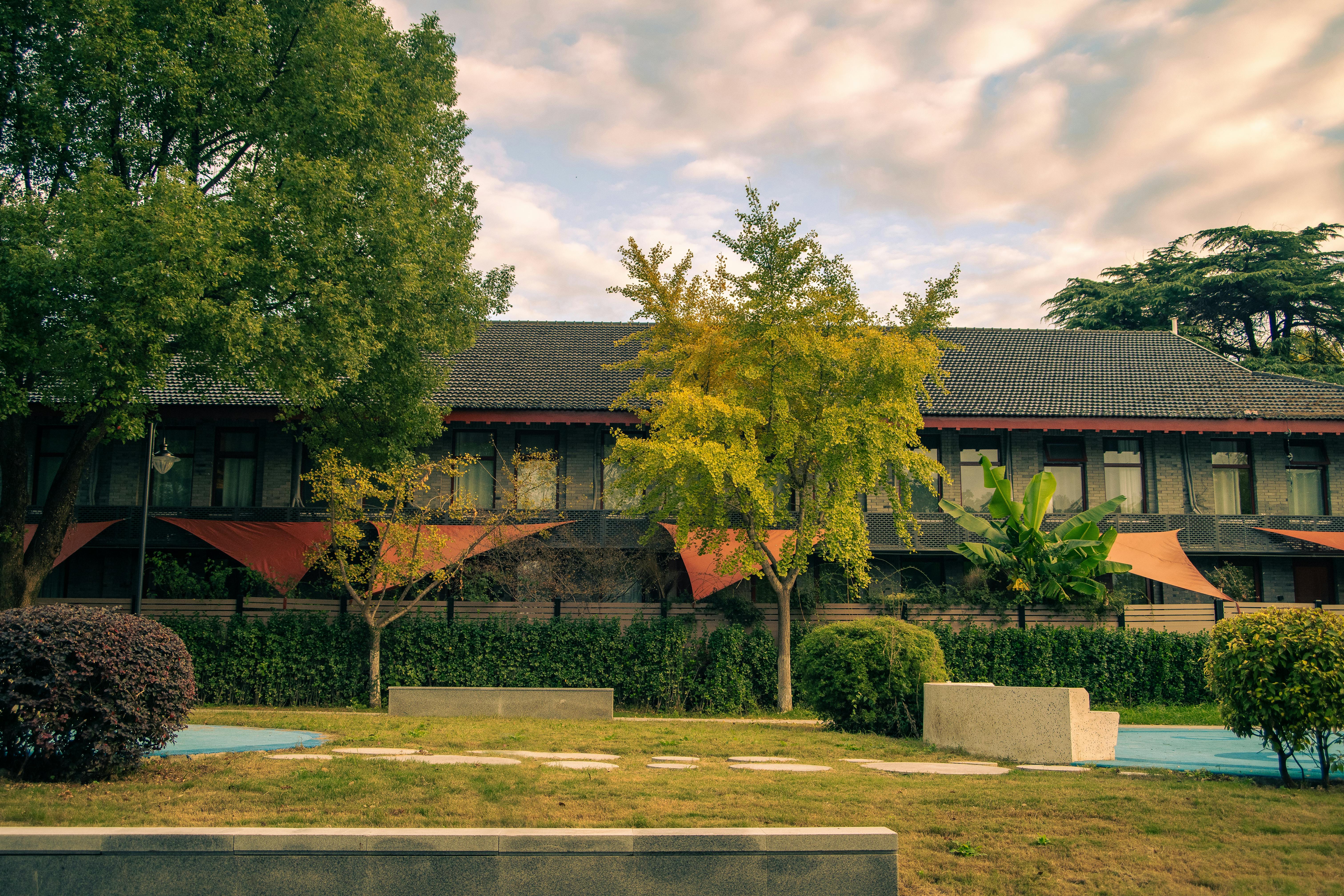 Traditional Building with Lush Garden in Nanjing