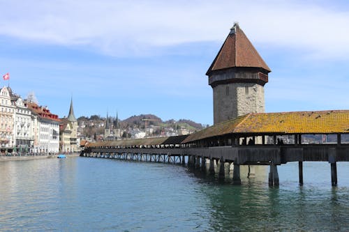 Kostnadsfri bild av bro, schweiz, sjö