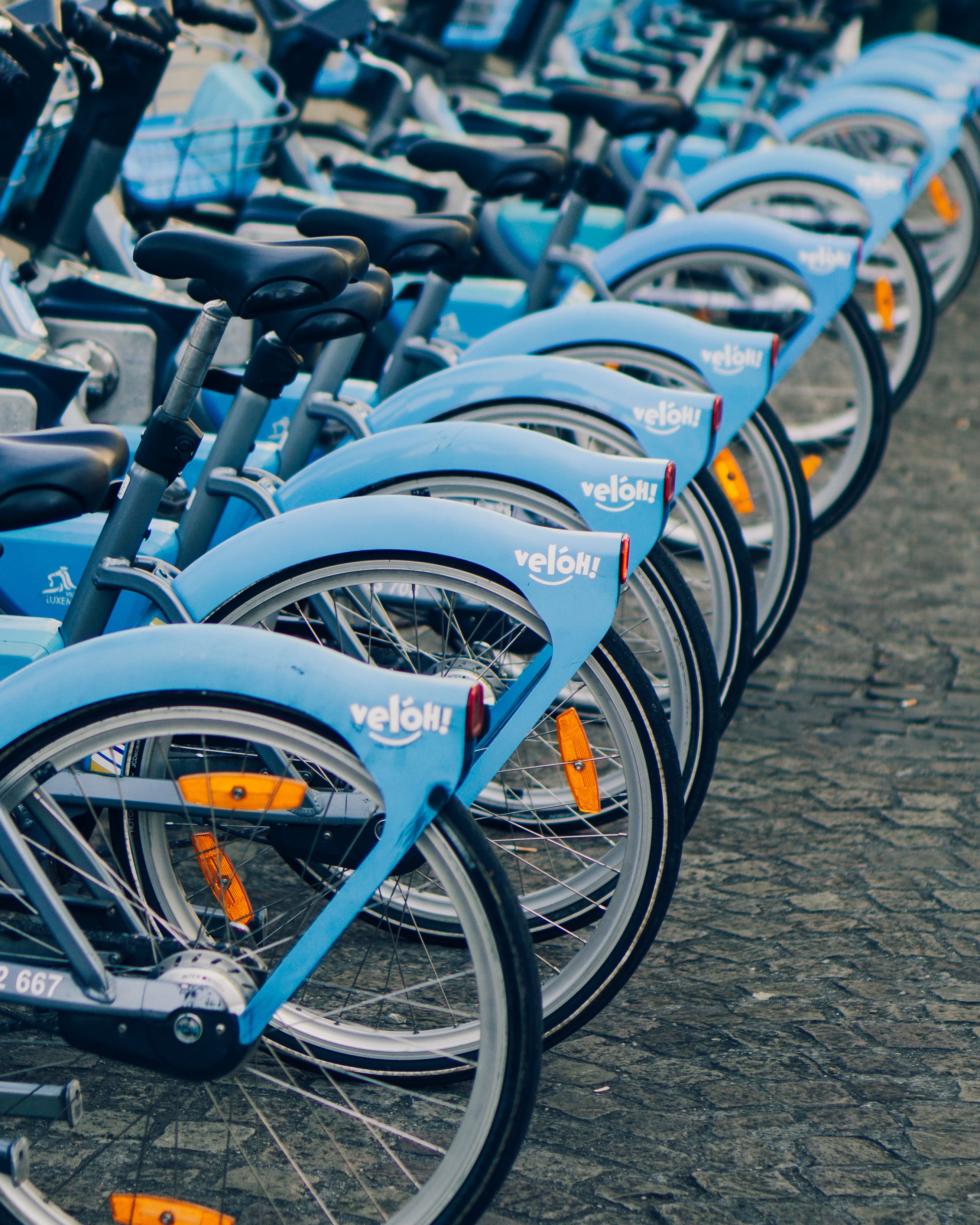 Designated e-bike parking bay in urban setting