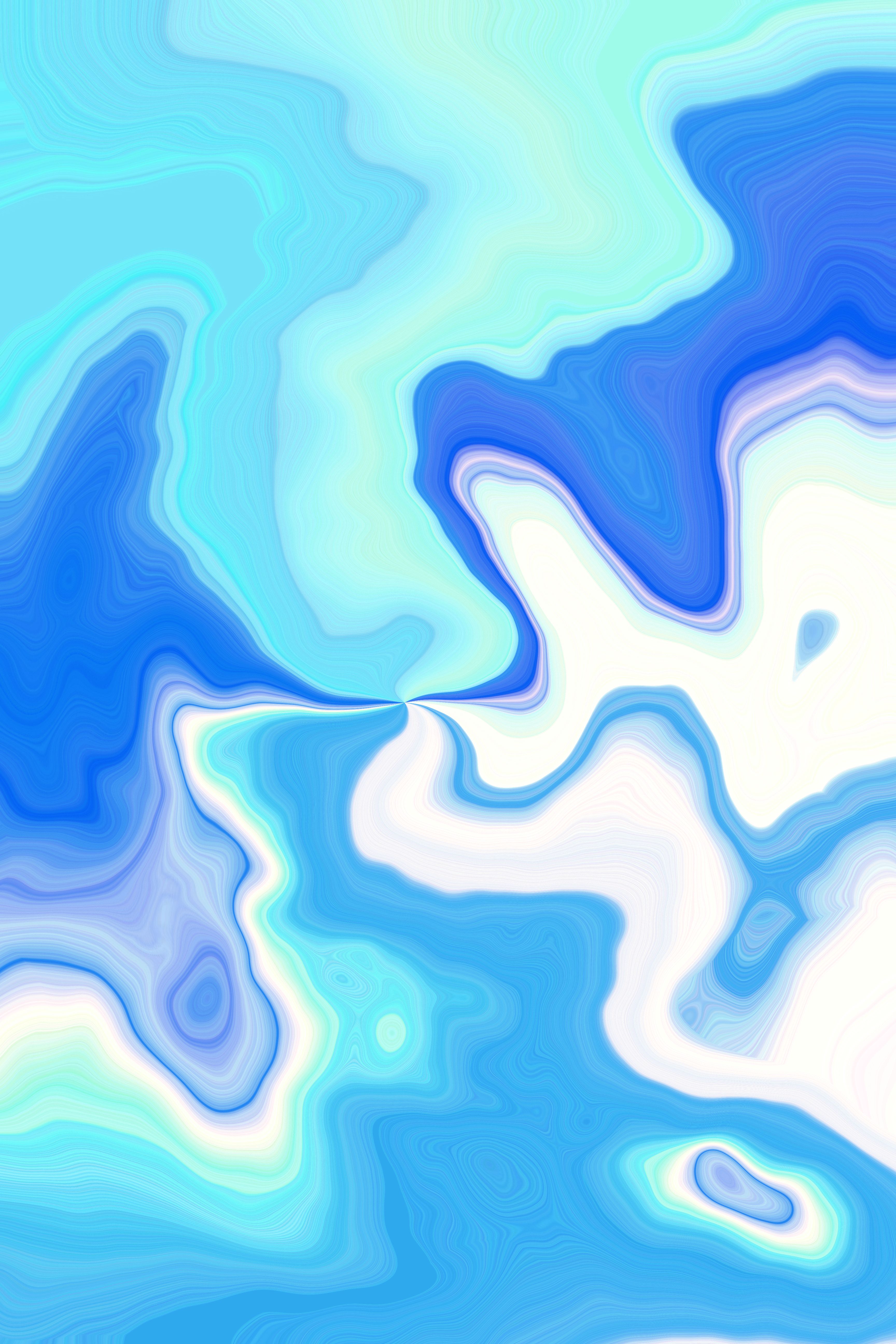 Abstract Blue and White Swirl Art · Free Stock Photo
