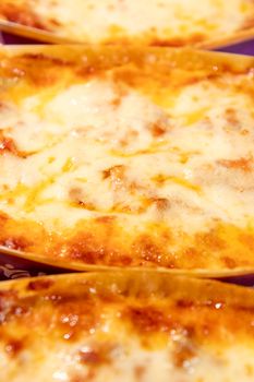Three Cheese Marinara Pasta With Cheese And Tomato Sauce