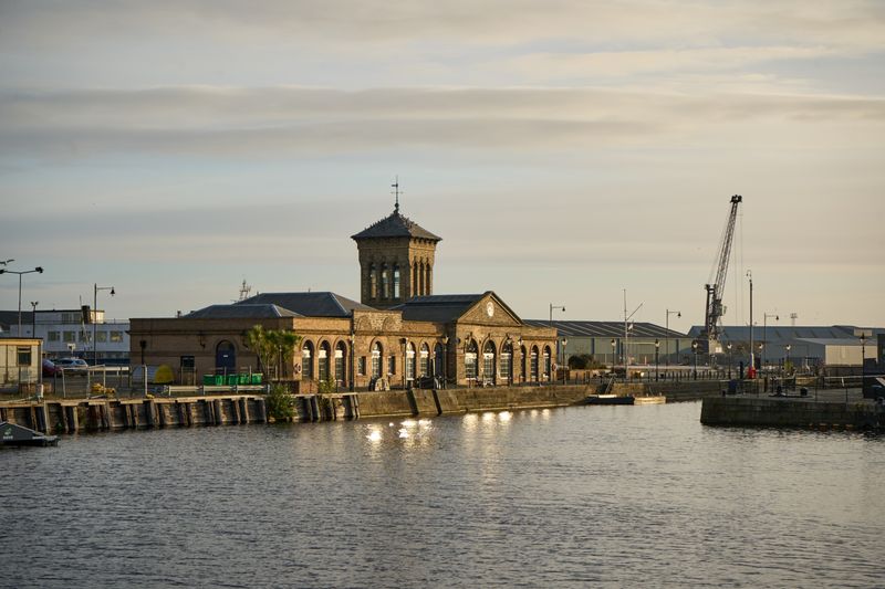 Colourful waterfront at Leith in Edinburgh