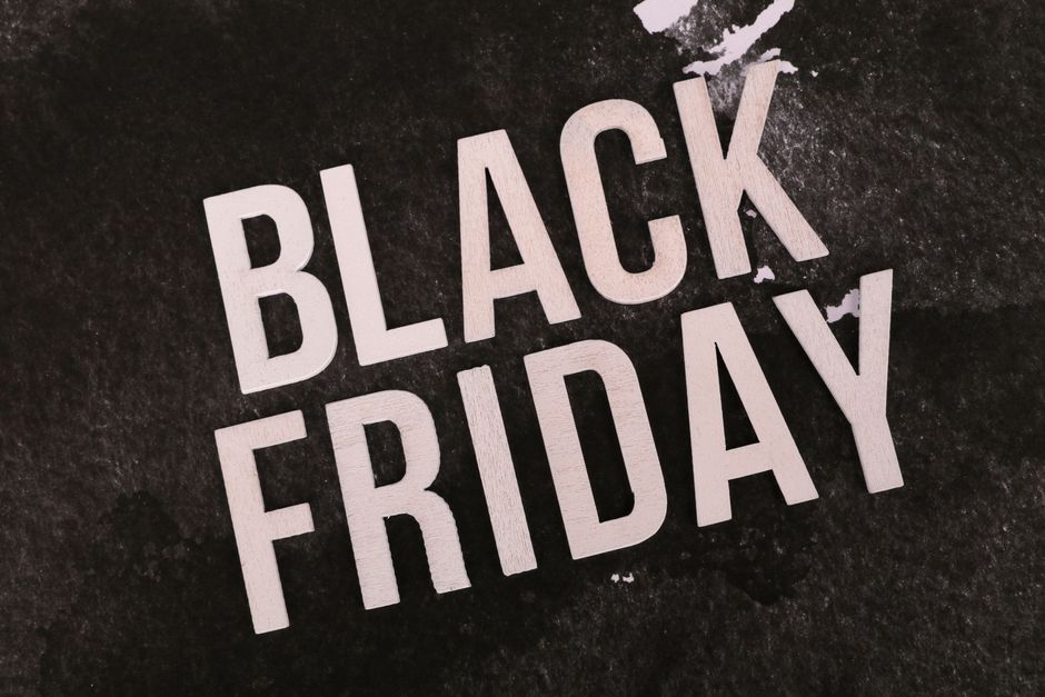 Stylish Black Friday sale sign for retail promotions and marketing.