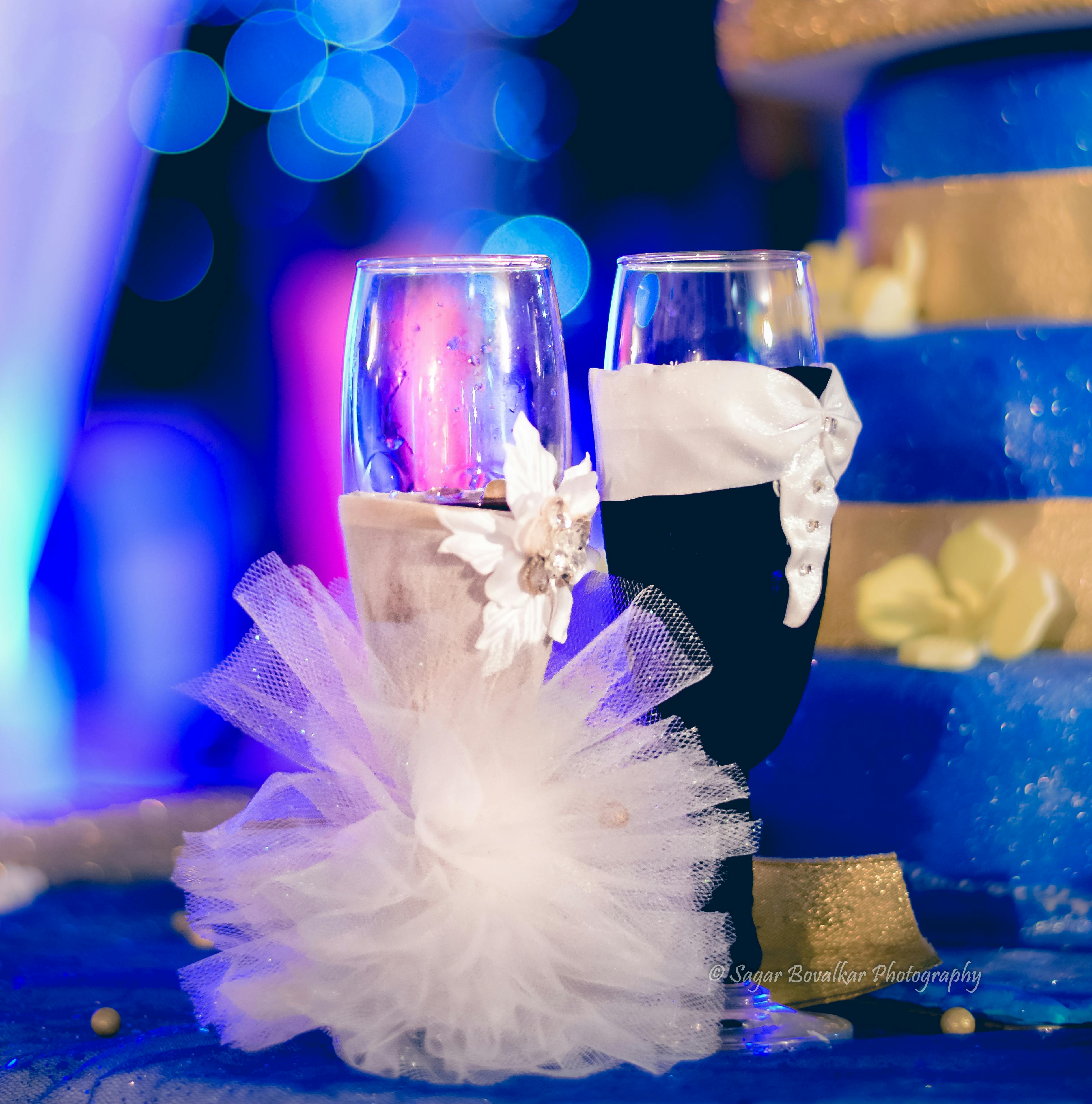 Free stock photo of blue, celebration, champagne glass