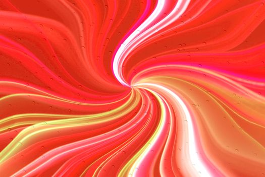 Eye-catching abstract swirl design with red and yellow hues creating a dynamic wave pattern.