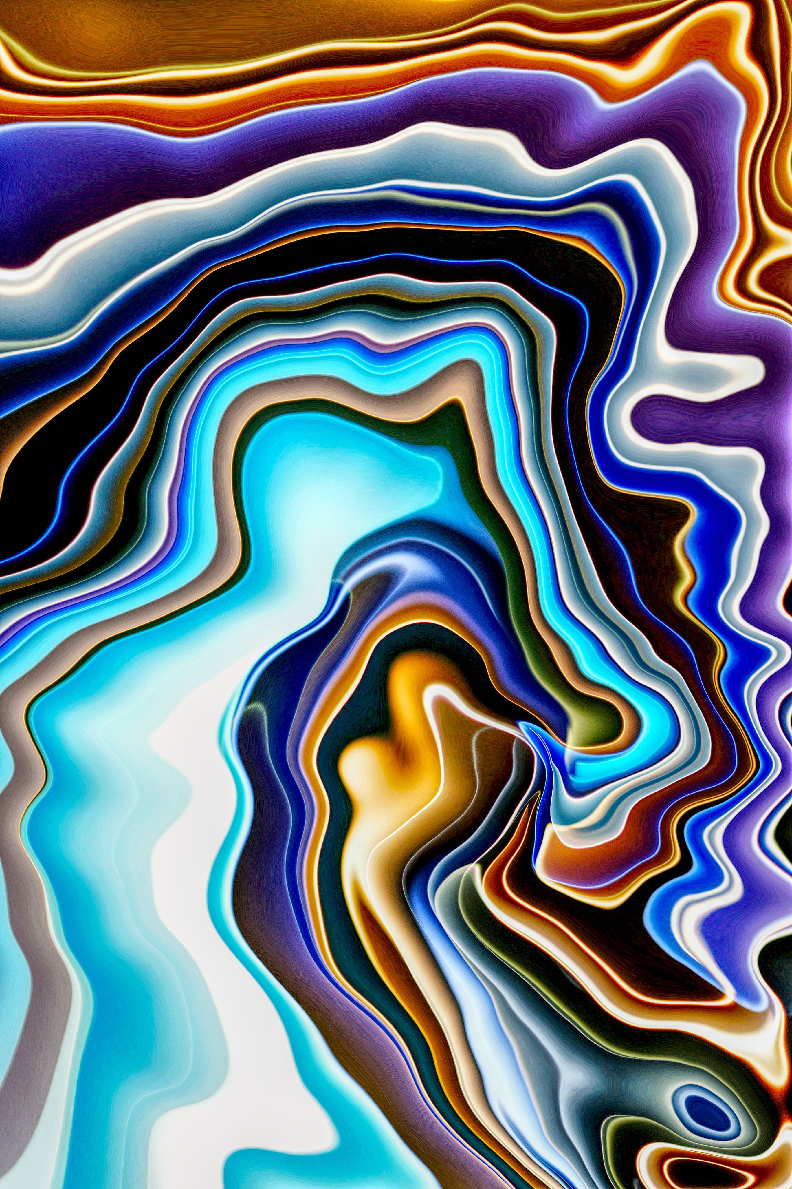 Vibrant Abstract Waves with Rich Colors · Free Stock Photo