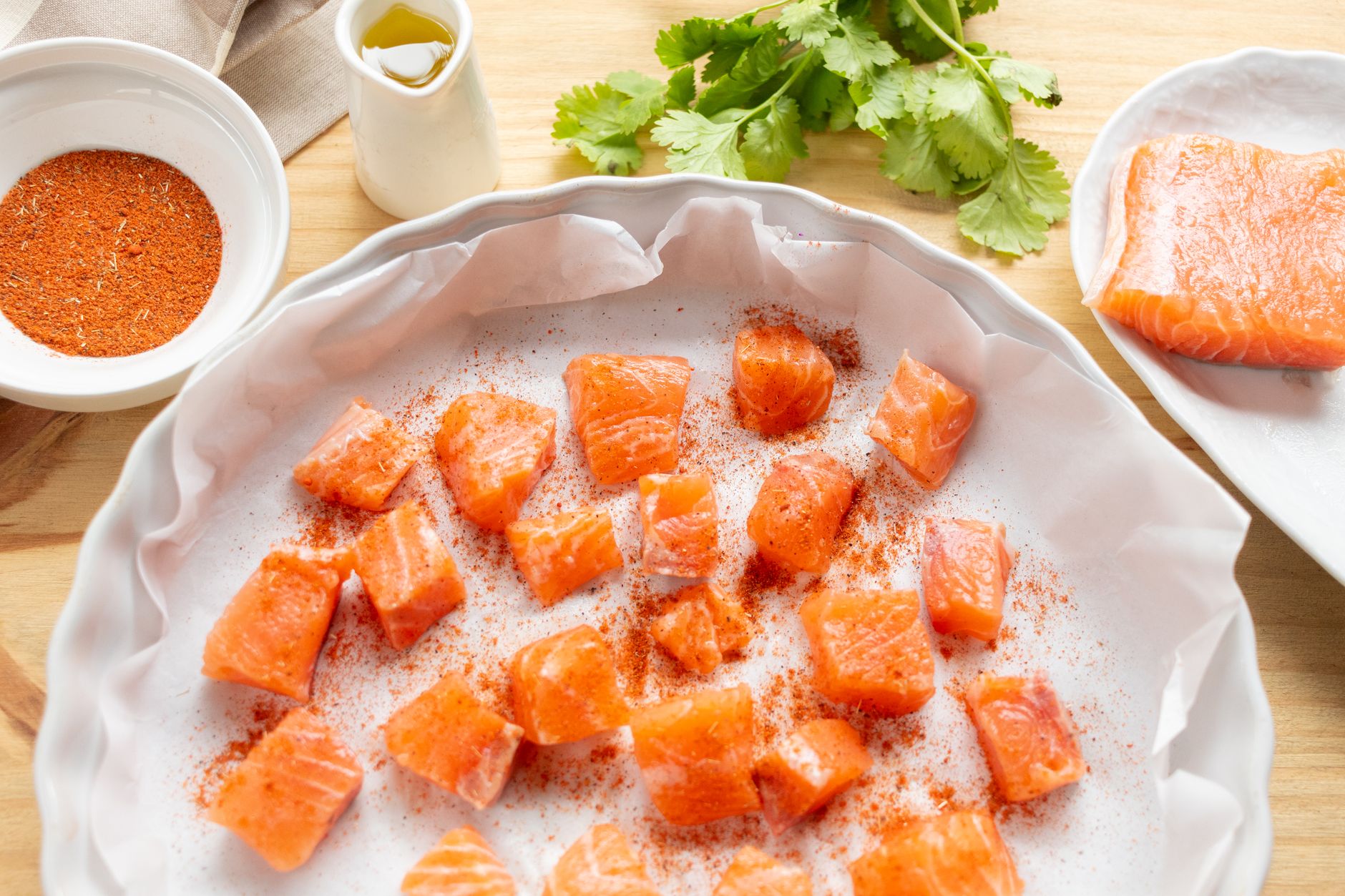 Ingredients for Cajun Blackened Fish Tacos with Slaw — justcookdaily.com