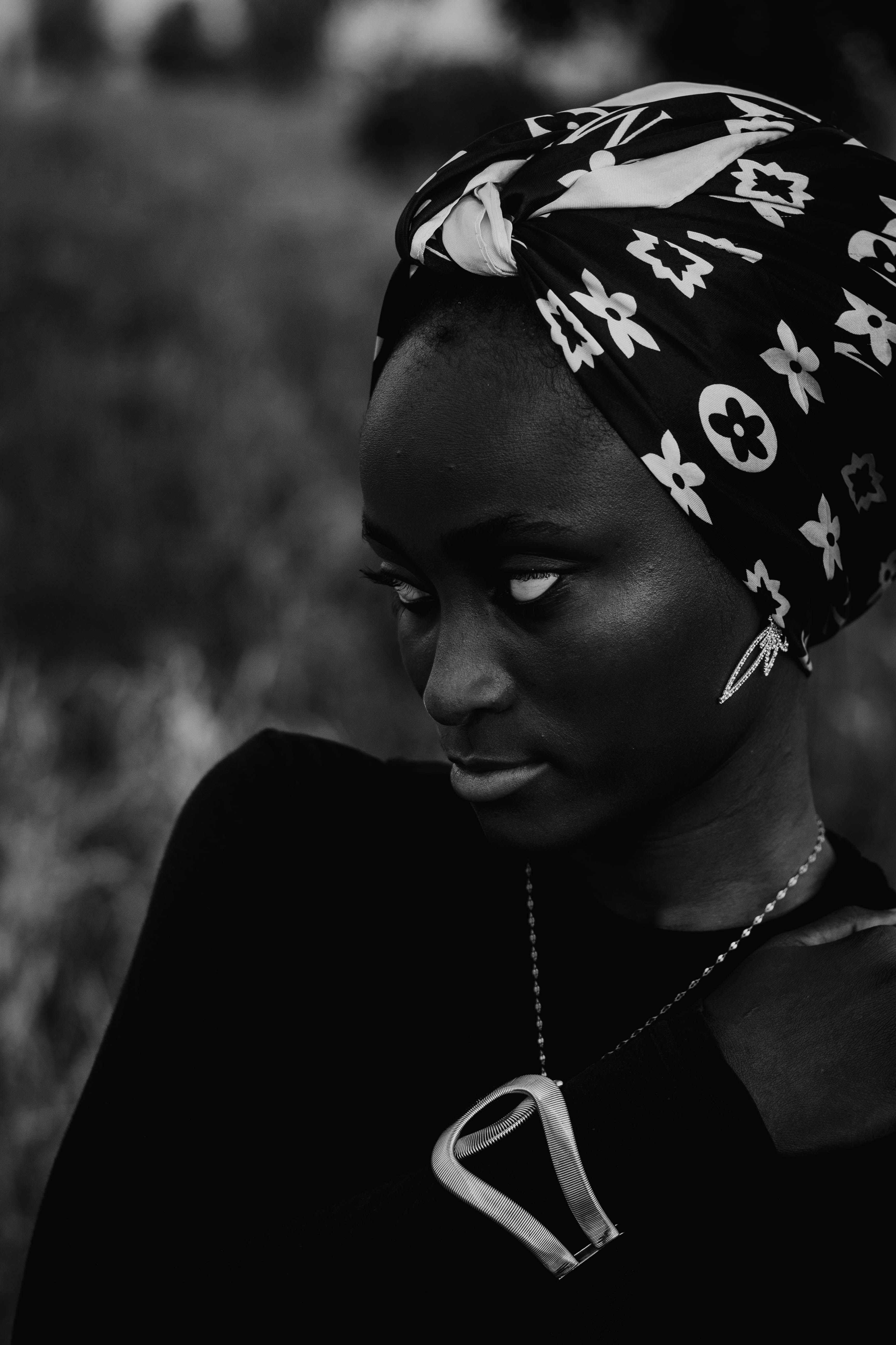 Elegant Black and White Portrait of a Woman · Free Stock Photo