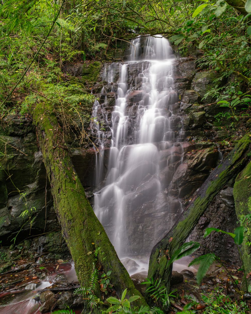 Waterfall surrounded by rainforest in Costa Rica