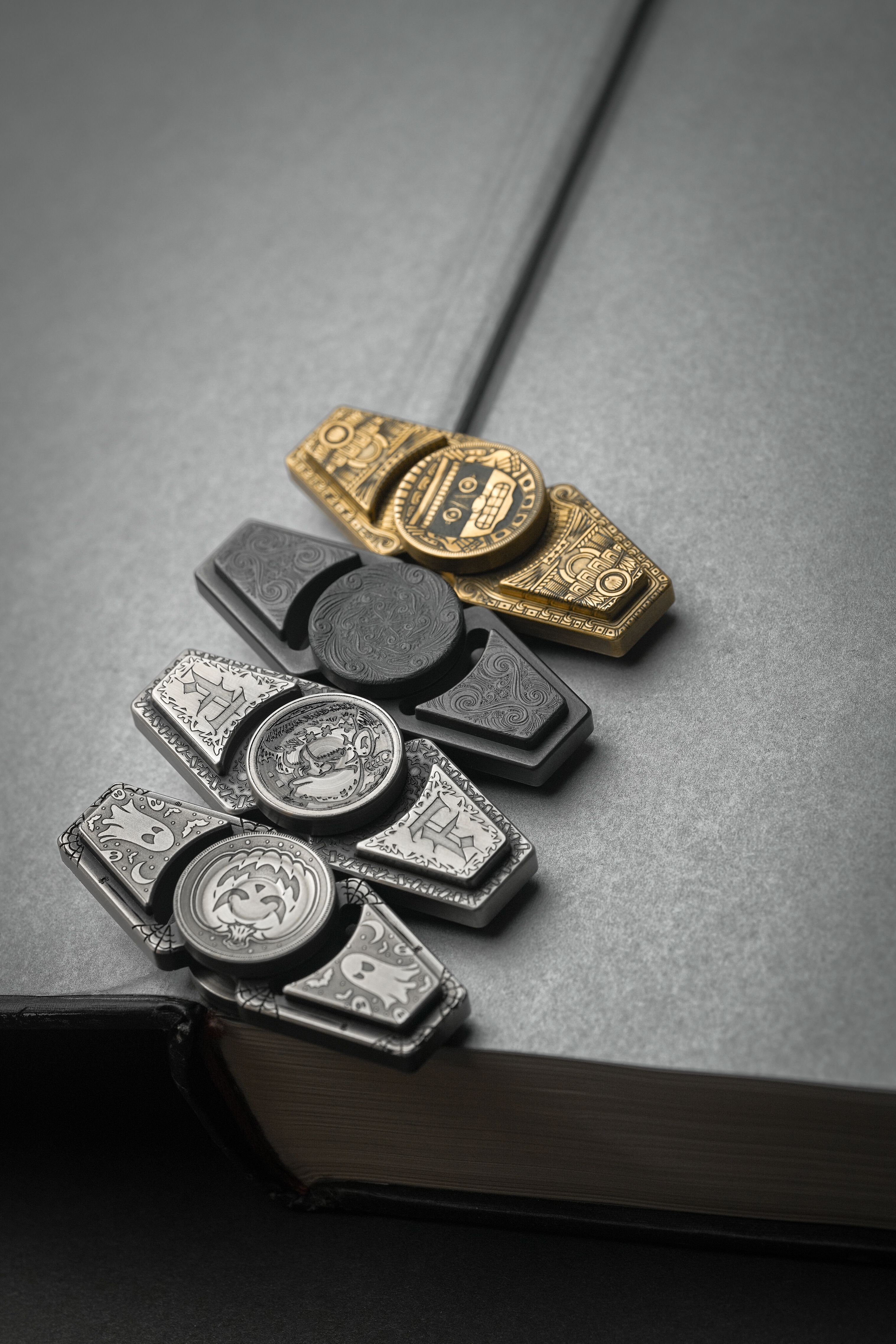 Elegant Book with Ornate Metal Bookmarks · Free Stock Photo