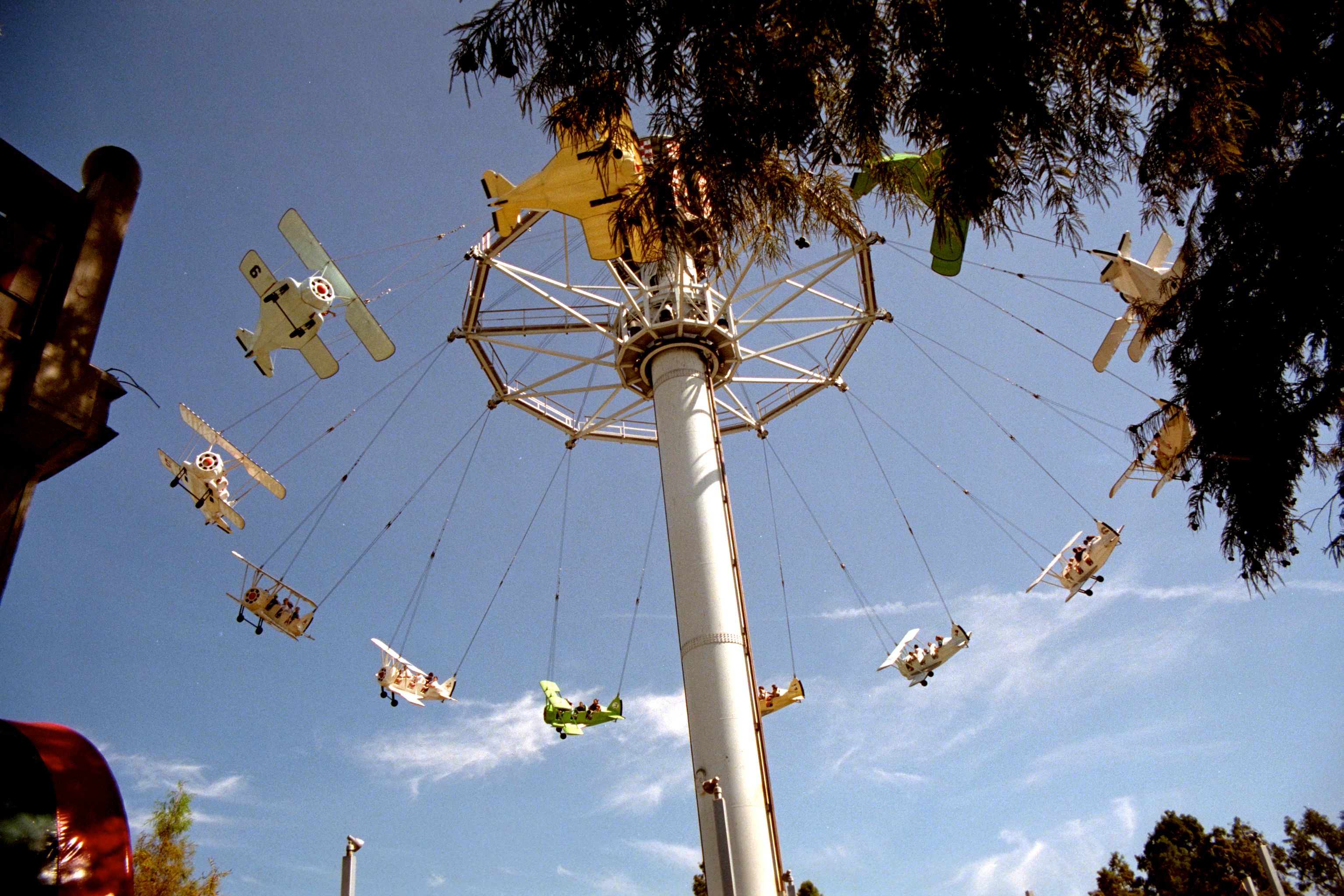 Enjoy a thrilling biplane ride at Six Flags over Texas, Arlington.