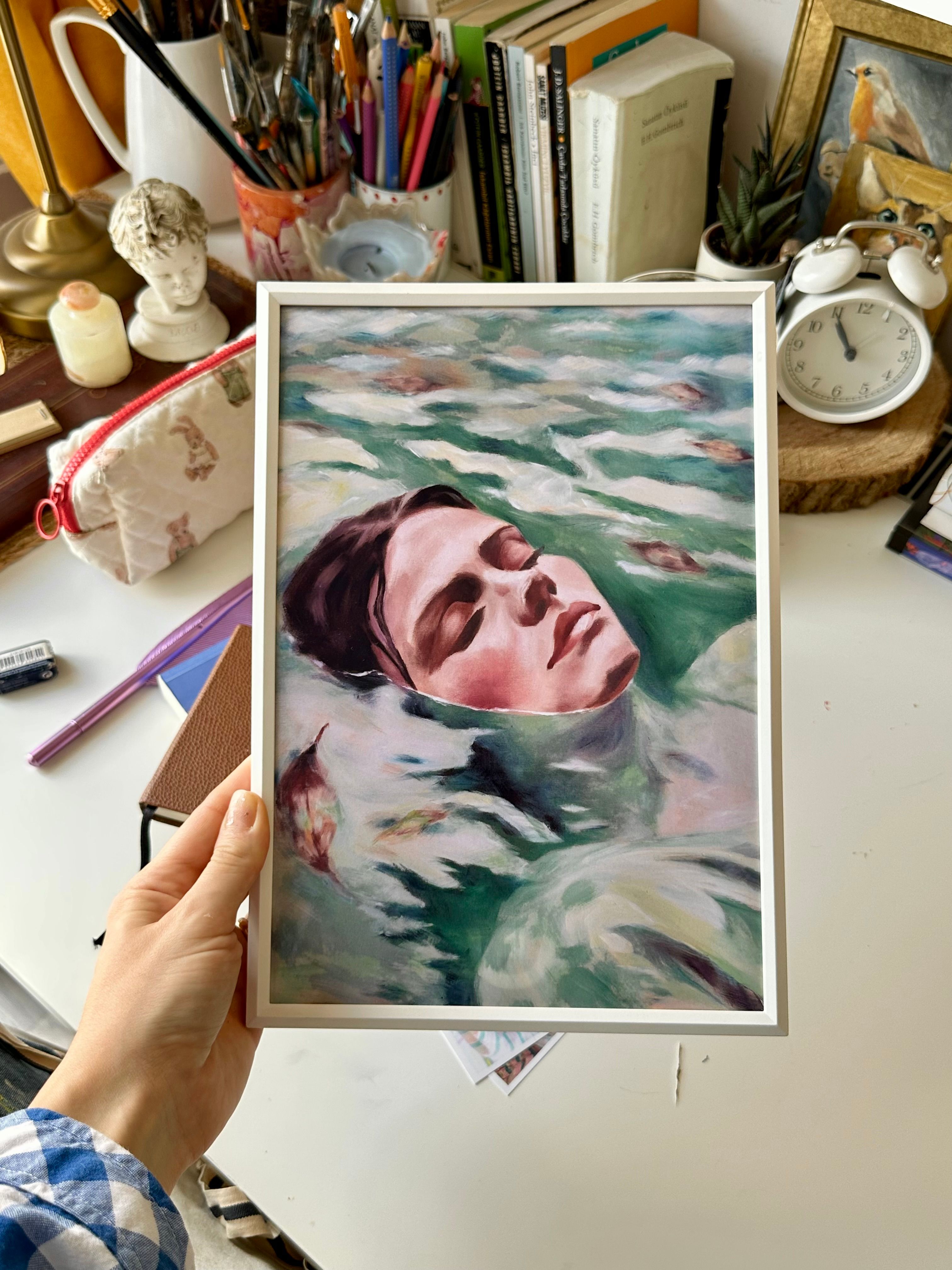 Artistic Portrait Painting Held In Artist Studio · Free Stock Photo