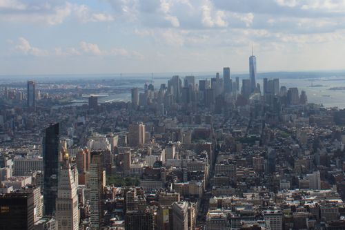 Free A breathtaking aerial view capturing the vibrant skyline of New York City during the day. Stock Photo