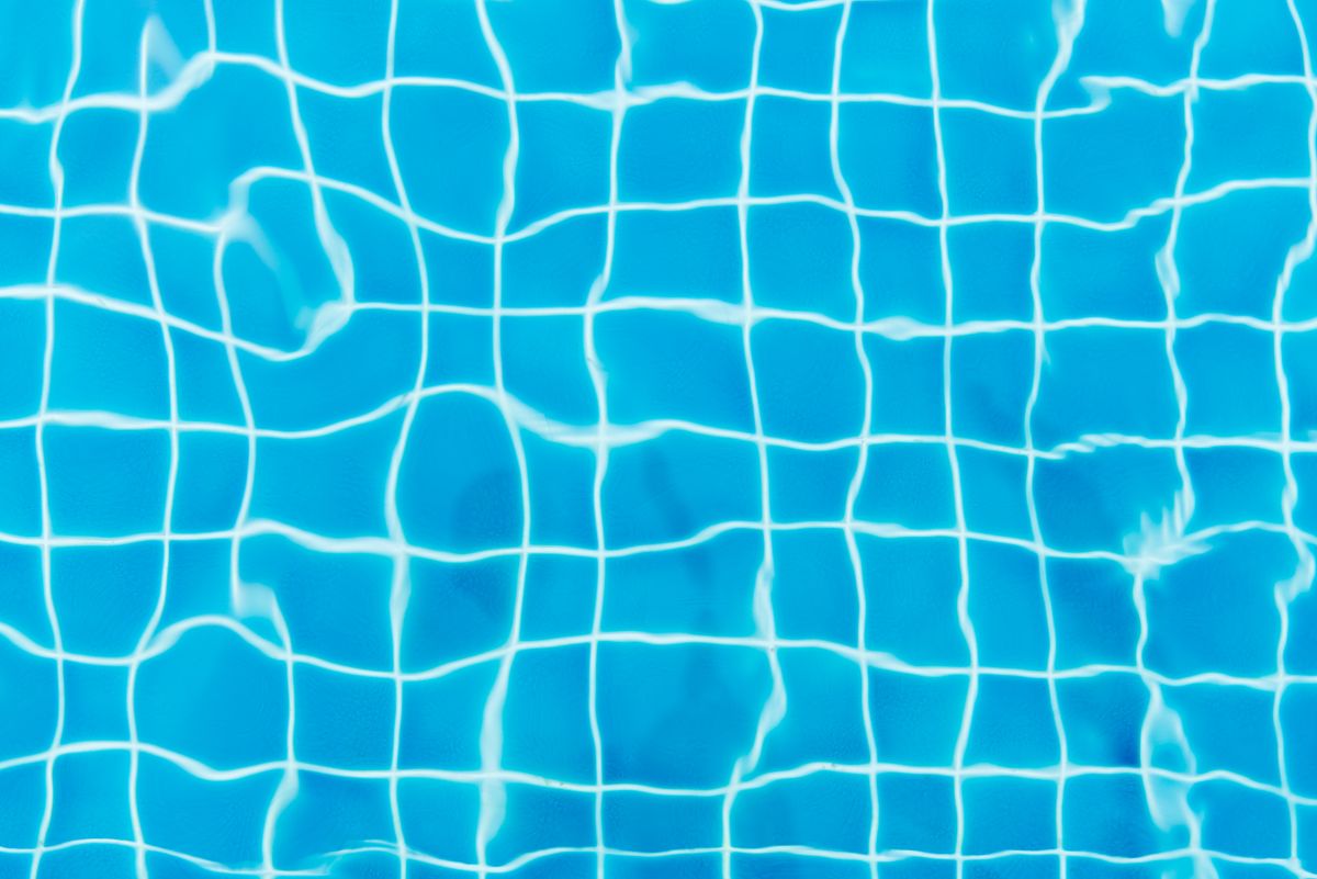 Aerial view of a clean swimming pool