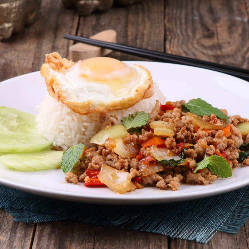 Thai Basil Beef Wrap