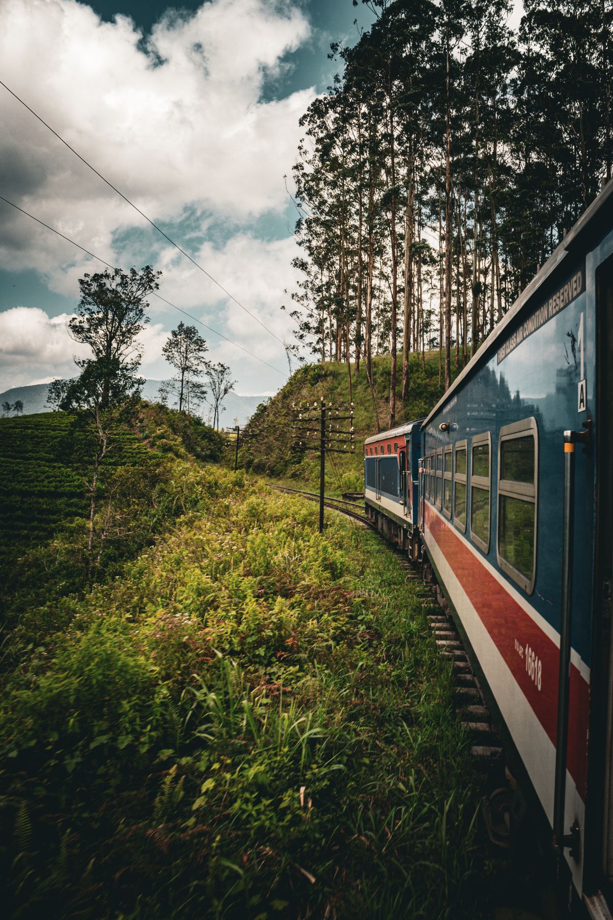 Scenic train journey through Sri Lanka hill country