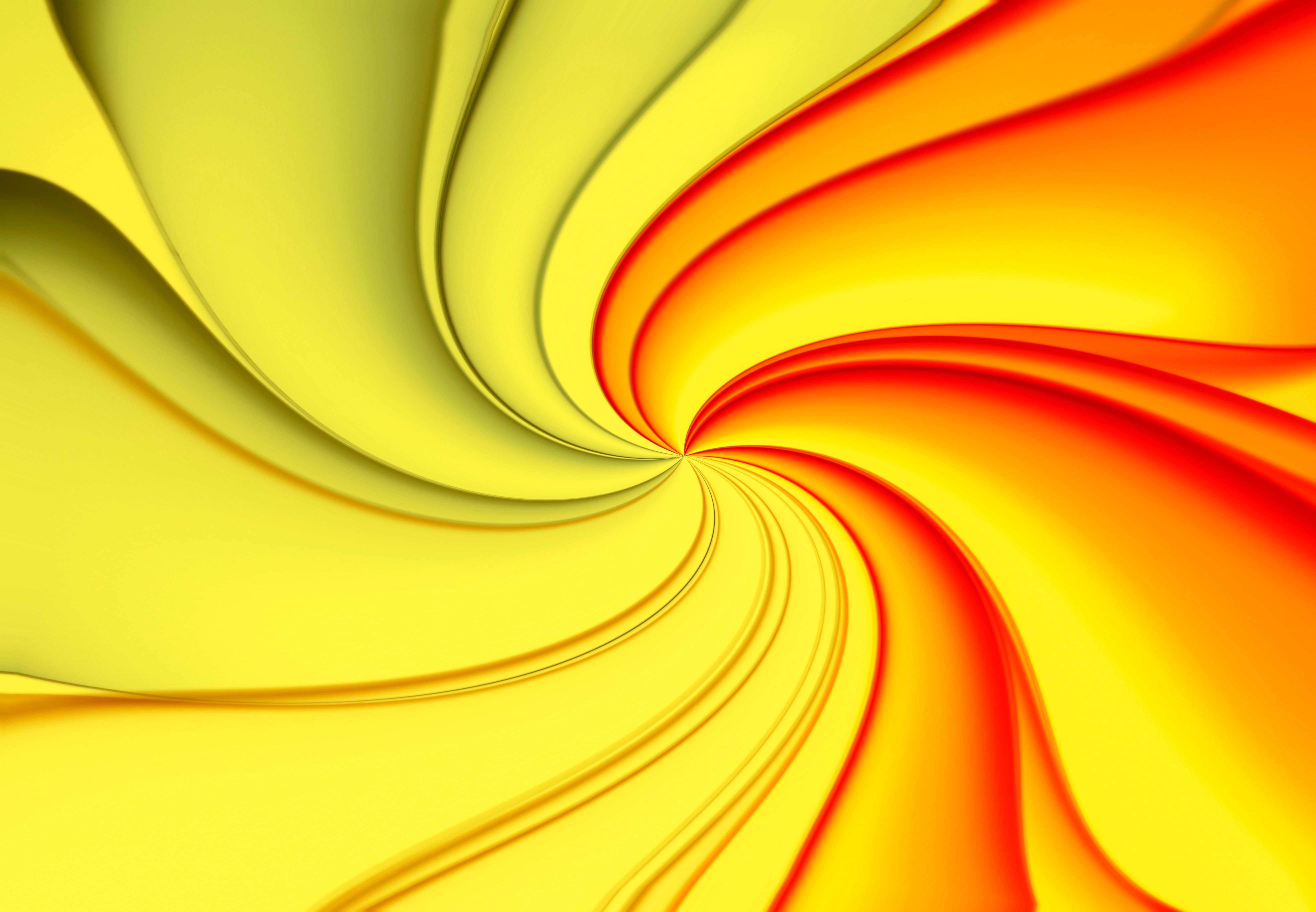 Vibrant Abstract Swirl in Yellow and Orange · Free Stock Photo