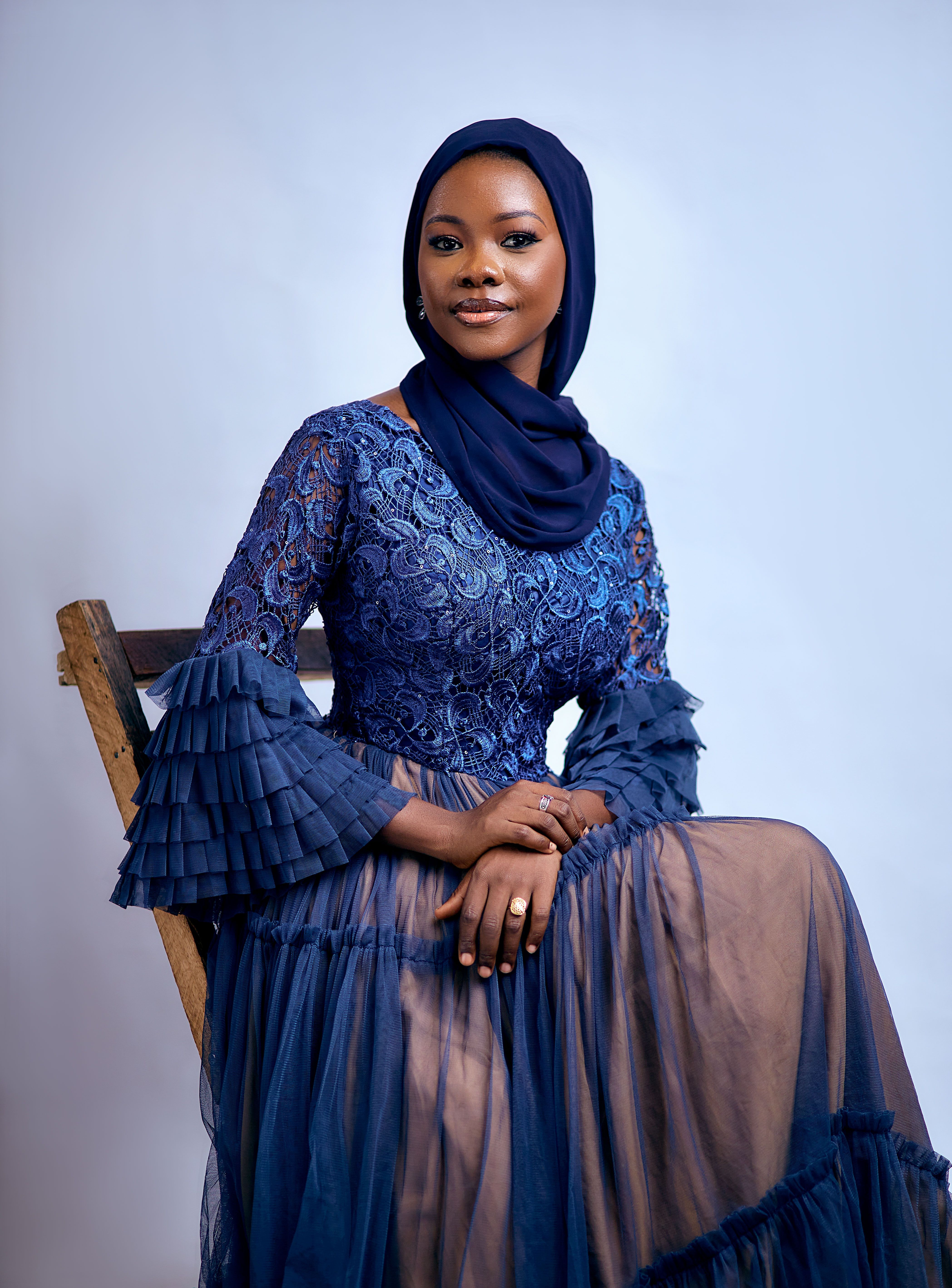 Modest lace midi dress for church