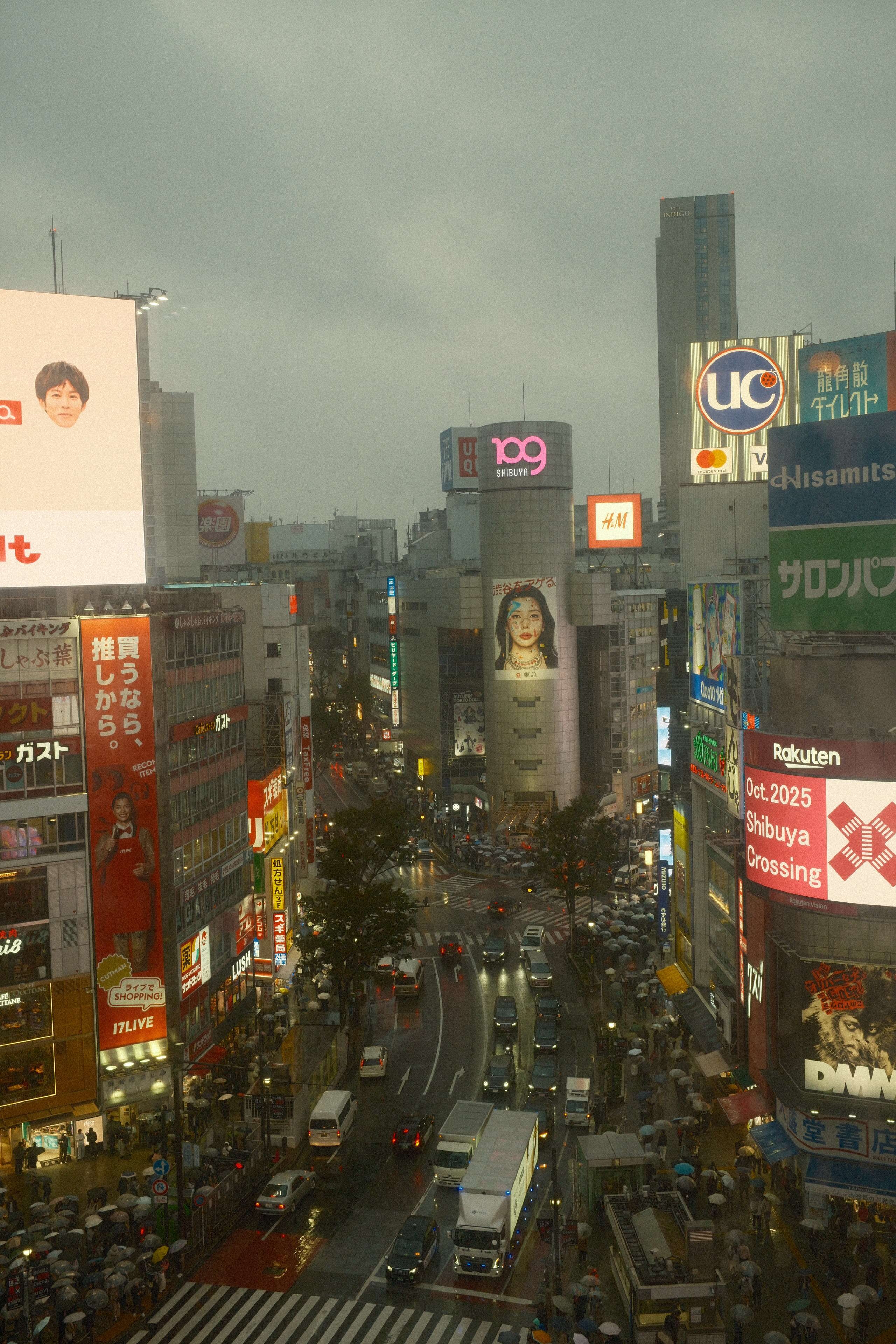 Vibrant Cityscape of Shibuya Crossing at Night · Free Stock Photo