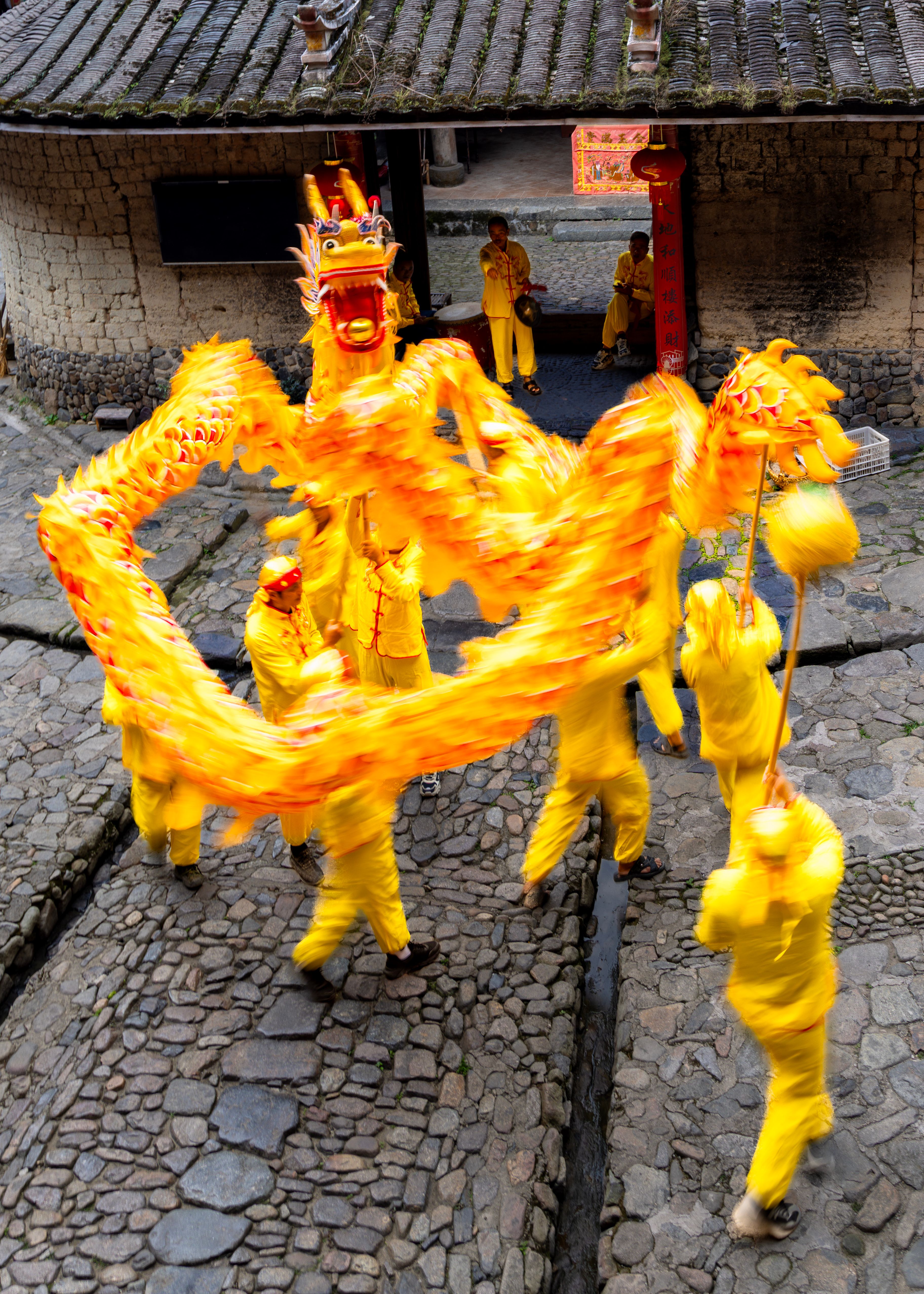Vibrant Chinese Dragon Dance Celebration · Free Stock Photo