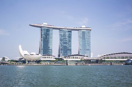 Free Stunning daytime view of the iconic Marina Bay Sands in Singapore, showcasing modern architecture. Stock Photo