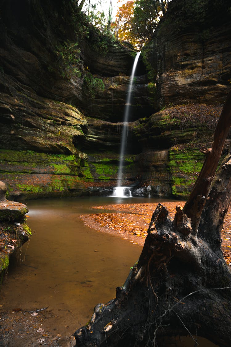 Waterfall In Cave