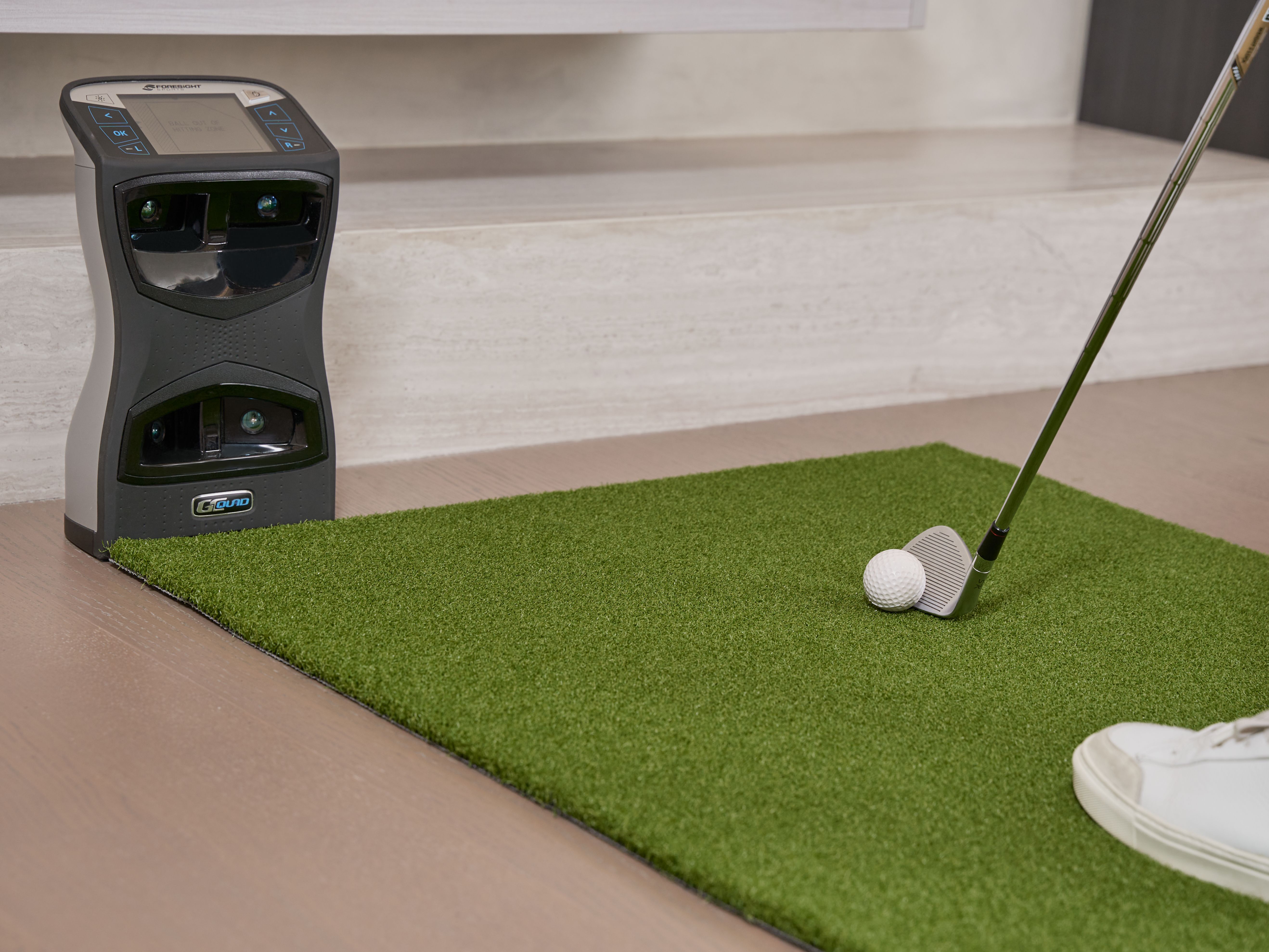 Indoor Golf Putting Practice with Training Aid · Free Stock Photo