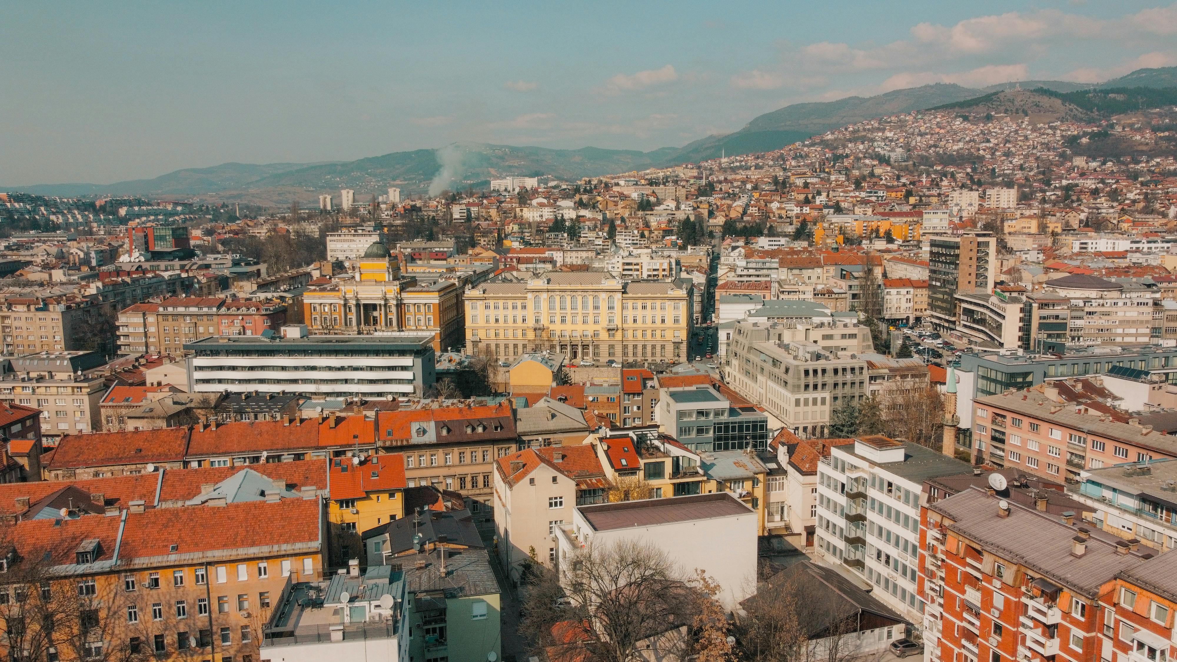 Aerial view of Sarajevo