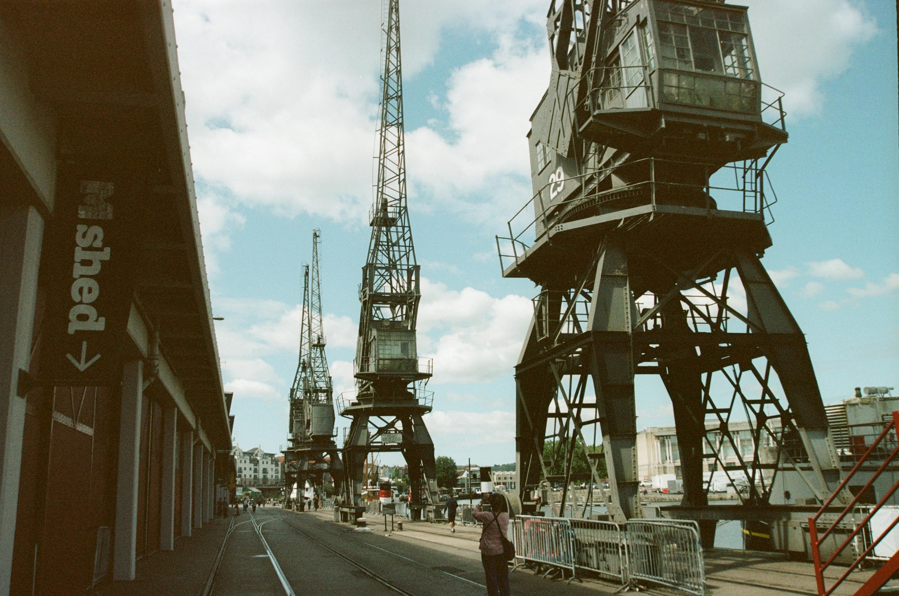 Construction site of modern venue development