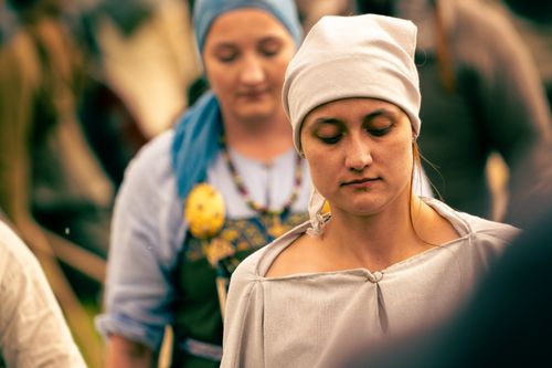 Free Authentic Viking reenactment captured in Szczecin, showcasing traditional attire and culture. Stock Photo