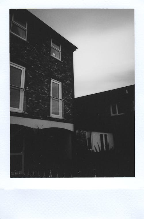  Black and White Photo of a House