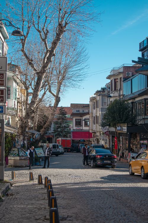 Free Explore the vibrant life of Istanbul, featuring shops and street life in Sultanahmet district. Stock Photo
