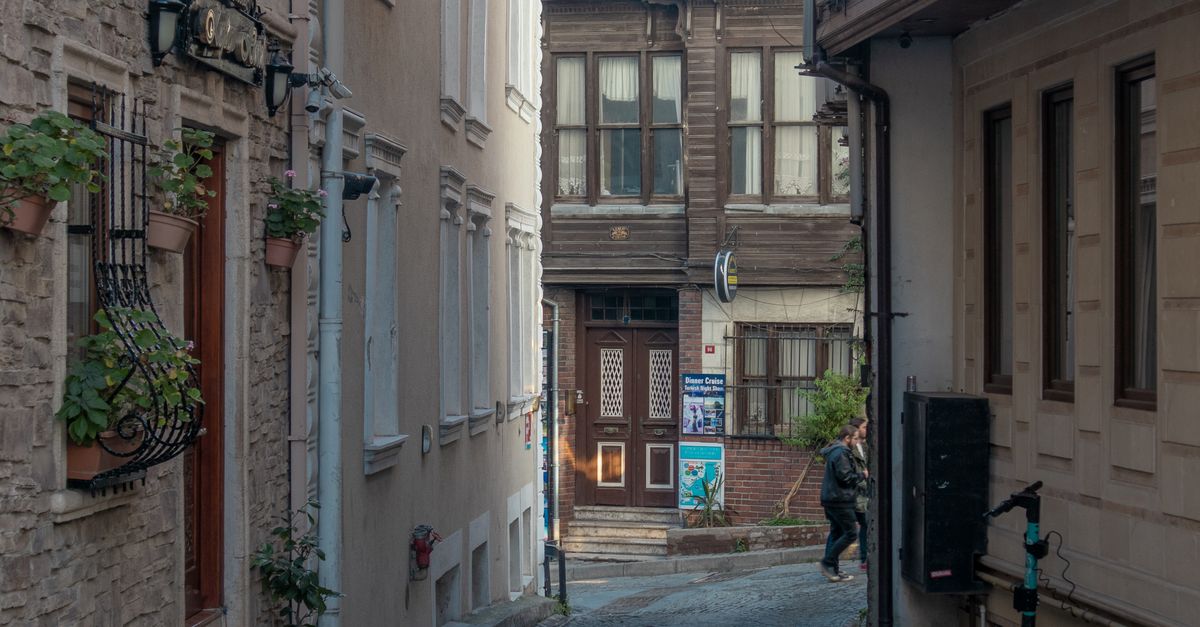 Historic Street With Wooden Houses In Istanbul Free Stock Photo historic-street-with-wooden-houses-in-istanbul-free-stock-photo