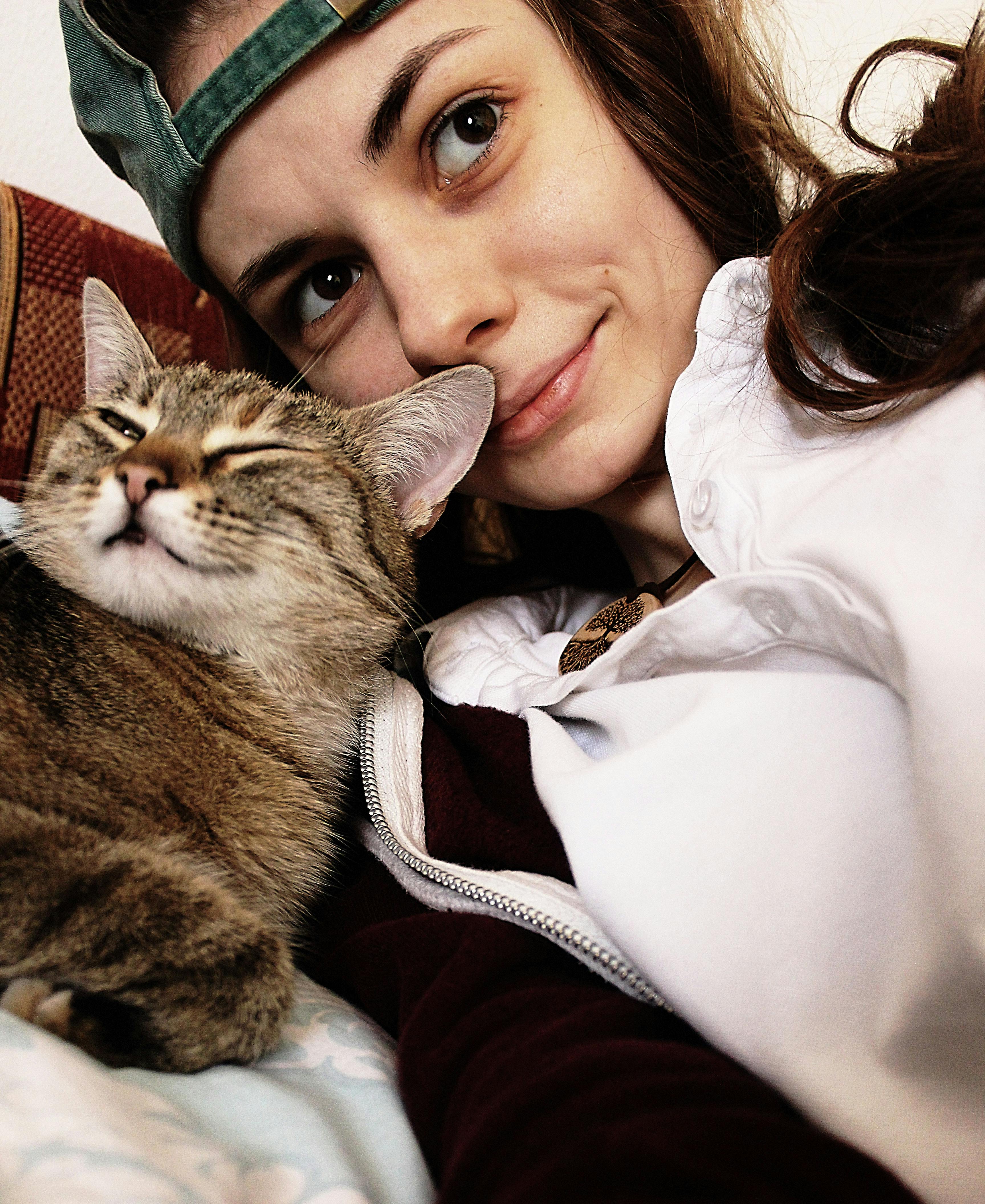 Free stock photo of cat and human, maznÃ¡Ä isko