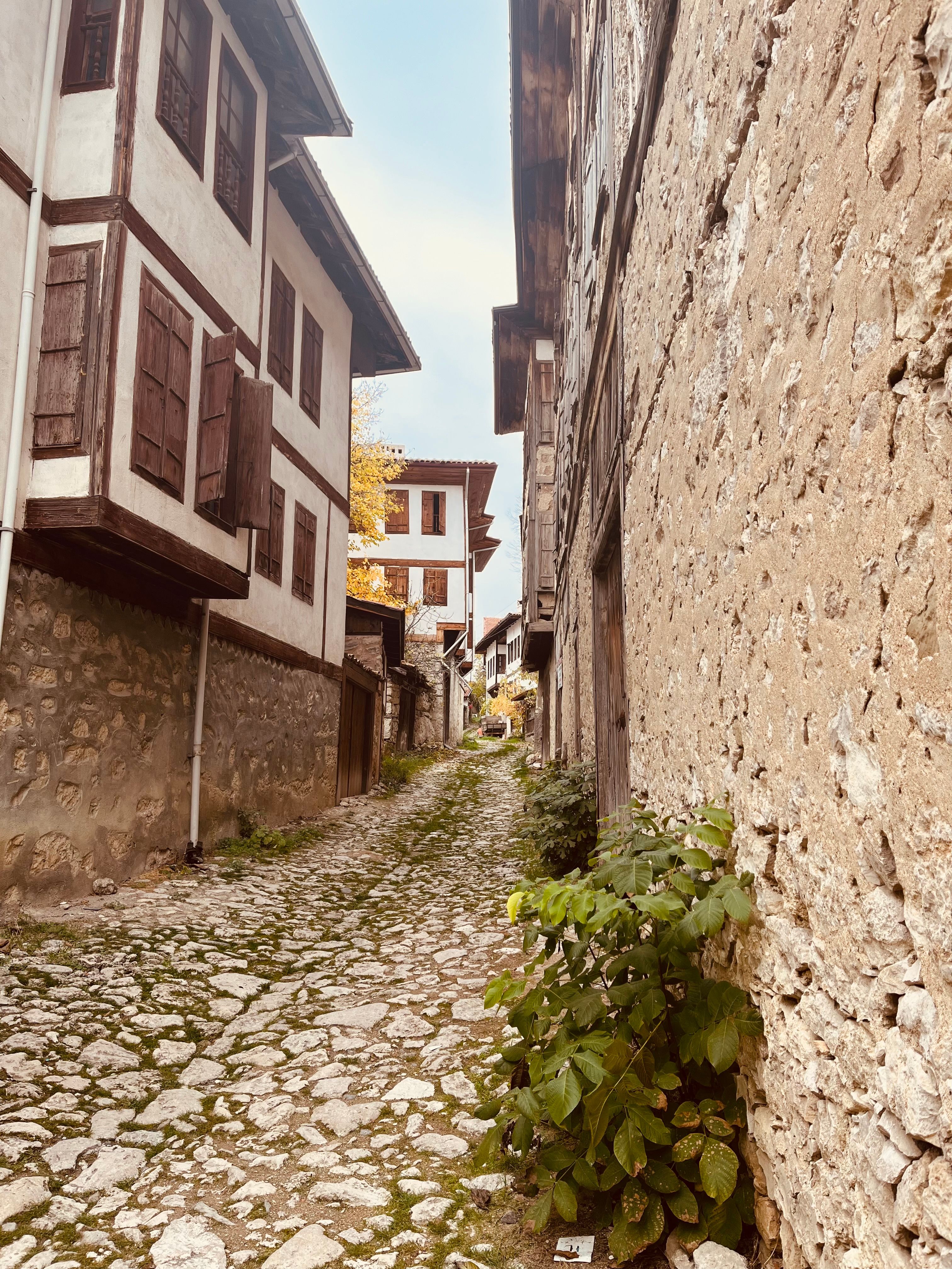 Historic cobblestone street in traditional village · Free Stock Photo