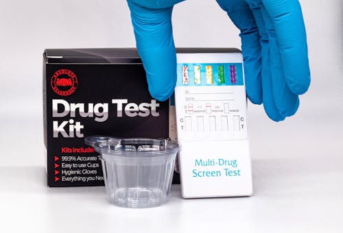 Free Multi-drug Screen Test and Kit Boxes Stock Photo