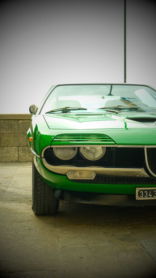 Free stock photo of alfa romeo, alfa romeo montreal, green car Stock Photo