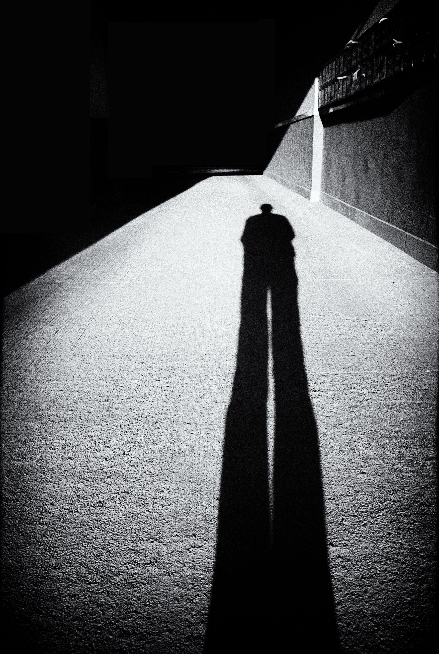 Long Shadow of Person on a Sunlit Street · Free Stock Photo